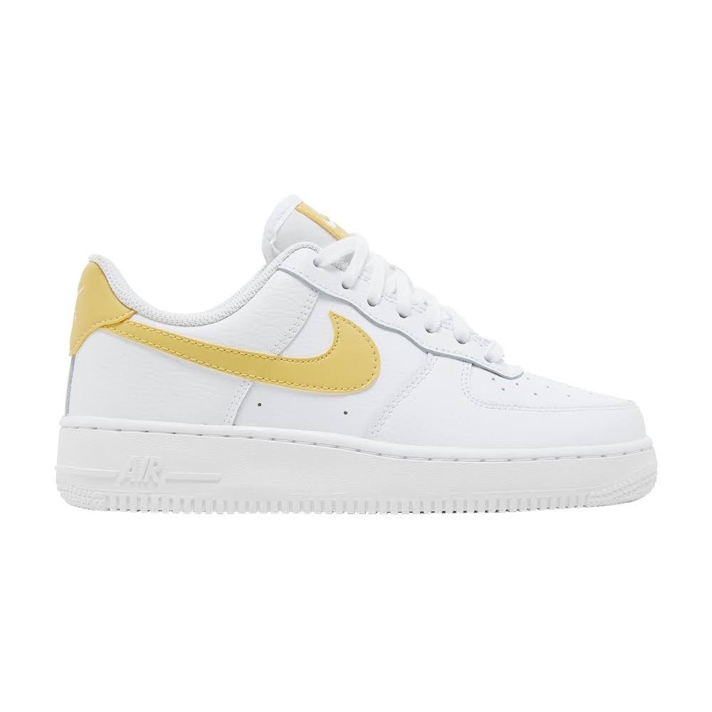 NEW Wmns 8.5 NIKE Air Force 1 Saturn Gold and White